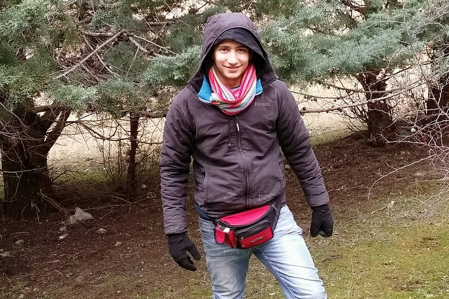 Herr Alkamel Ammar auf seinem Fluchtweg