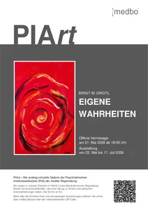 Plakat PIArt Ausstellung Birgit M. Groitl 2026 (medbo Regensburg)