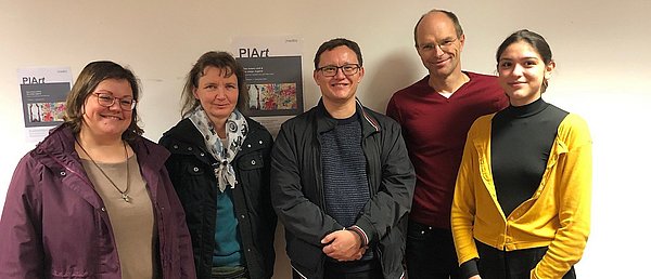 Vernissage PIArt 2|2022: Anna Goldberg, Ursula Wohlfeld, Peter Keckl, Prof. Berthold Langguth, Isabellla Hanl  (Renate Neuhierl | medbo)