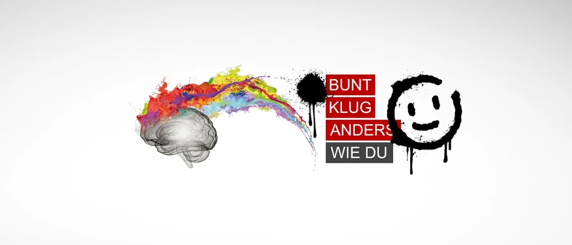 Header Bunt. Klug. Anders. Wie du.