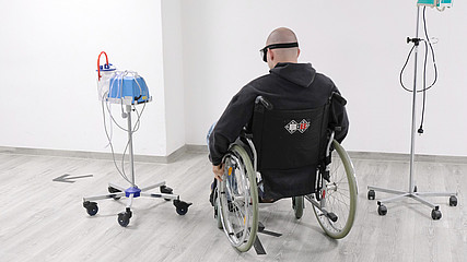 Rollstuhlparcours beim Tag der offenen Tür der medbo Pflegeschulen