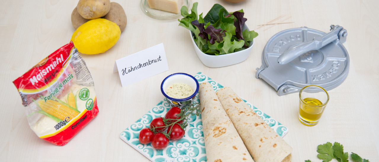 Zutaten für das Rezept "Tacos Dorados" (c) medbo KU | Maier, Schmidt, Tenberge-Holzer
