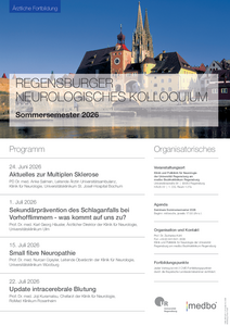 Flyer Regensburger Neurologisches Kolloquium Sommersemester 2026 (medbo)