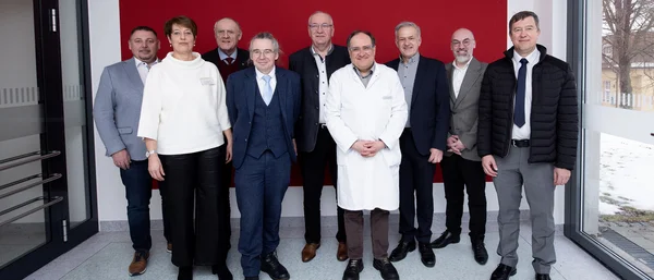 Neujahrsbesuch am medbo Standort Wöllershof, Gruppenfoto