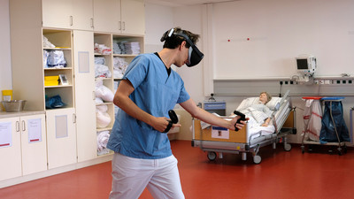 VR Brillen im Skills Lab am Tag der offenen Tür (medbo | Lena Schmidt)