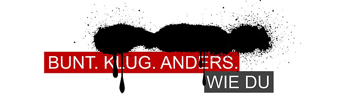 Slogan bunt klug anders wie du mit Graffiti (c) medbo Pflegeschulen Pflegeausbildung in Regensburg