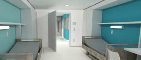 Zimmer für Patient:innen der Kinder- und Jugendpsychiatrie (medbo)