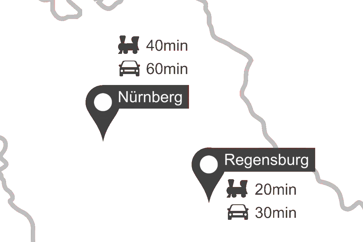 Anfahrt Parsberg Schaubild